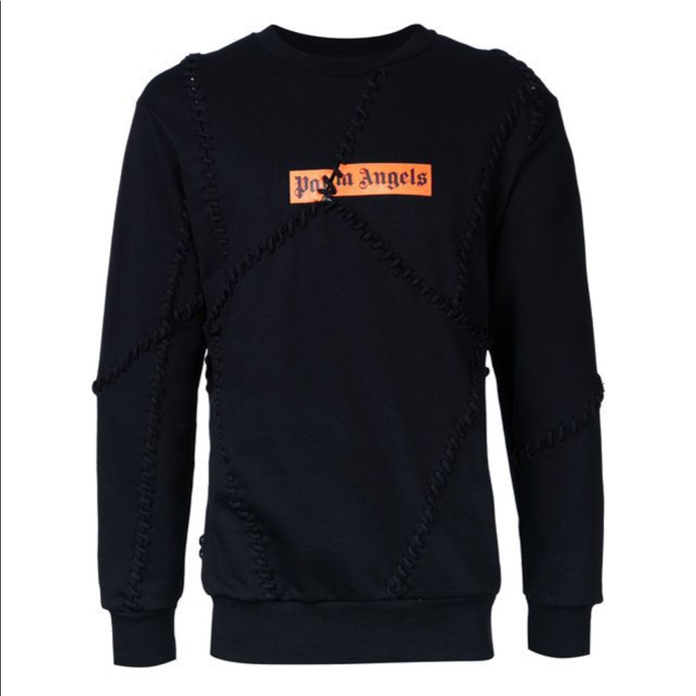 Palm Angels Frankenstein-stitch Logo Sweatshirt